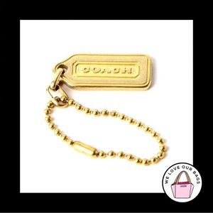 COACH VINTAGE Gold Brass Metal Zipper Pull or Hang Tag Fob Bag Charm Keychain